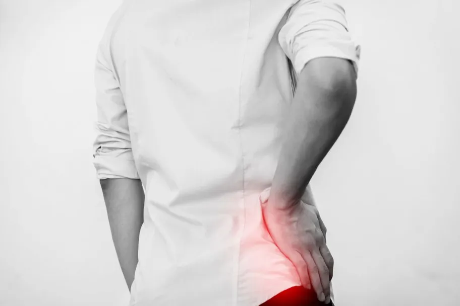 Illustration of sciatic nerve pain